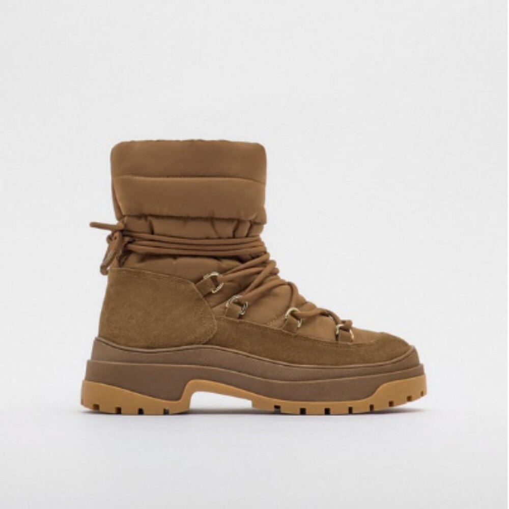 Brown Puffer Boots